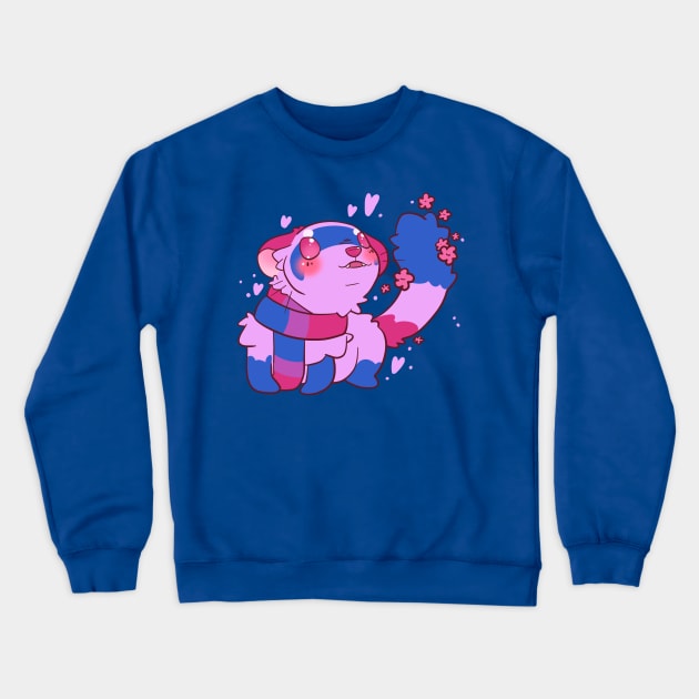 Little Bi Ferret Crewneck Sweatshirt by BubblegumGoat